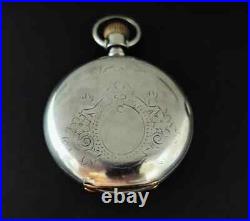 Antique 1877 Waltham size 18s hunting Case Coin Silver Pocket Watch
