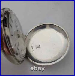 Antique 1877 Waltham size 18s hunting Case Coin Silver Pocket Watch