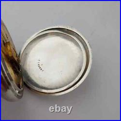 Antique 1877 Waltham size 18s hunting Case Coin Silver Pocket Watch
