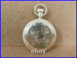 Antique 1888 Elgin 94 14k Solid Gold 6s Ladies Pocket Watch Horse Racing Case