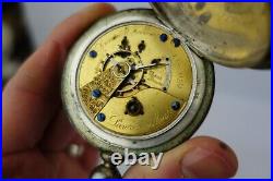 Antique 1889 Elgin GM Wheeler 18s Dueber Coin Silver Case Pocket Watch Repair