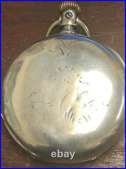 Antique 1889 Elgin National Watch Co 7j 18s Coin Silver Pocket Watch Hunter Case