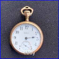 Antique 1890's Elgin 15 Jewel Gold Filled Pocket Watch Gold Philadelphia Case