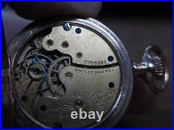 Antique 1891 American Waltham Pocket Watch With Hunter Case 0S 7J Runs