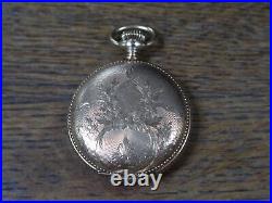 Antique 1891 American Waltham Pocket Watch With Hunter Case 0S 7J Runs