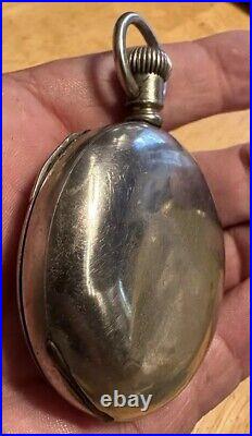 Antique 1891 Elgin Grade 107 16s 15j Half Hunter Case Pocket Watch