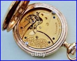 Antique 1894 AMERICAN WALTHAM Size 6s Hunting case Pocket Watch