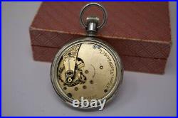 Antique 1896 Elgin Grade 104 16s 7j Coin Silver Pocket Watch Case Fahys No. 1