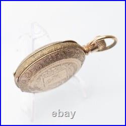 Antique 1896 Elgin Grade 117 6S 7 Jewels Hunter Case Pocket Watch Running