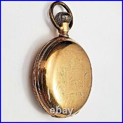 Antique 1896 Waltham Pocket Watch 6s M/1890 7/Js G/Y FullHunting Case Nds X-Tal