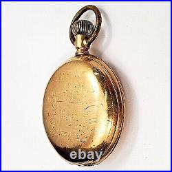 Antique 1896 Waltham Pocket Watch 6s M/1890 7/Js G/Y FullHunting Case Nds X-Tal