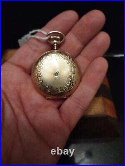 Antique 1899 SETH THOMAS Pocket Watch Gold Filled Hunter Case Works. Beautiful