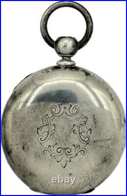 Antique 18S Dueber 6 Ounce Gold Hinge Hunter Pocket Watch Case Coin Silver Rare