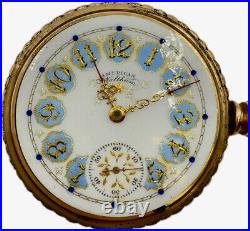 Antique 18S Waltham O'Hara Dial & Scalloped Case Pocket Watch 84 Gold Filled