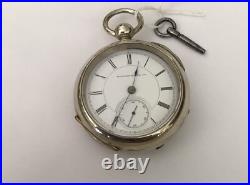 Antique 18 Size Hampden Silveroid Case 11 Jewels Pocket Watch