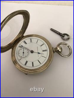Antique 18 Size Hampden Silveroid Case 11 Jewels Pocket Watch
