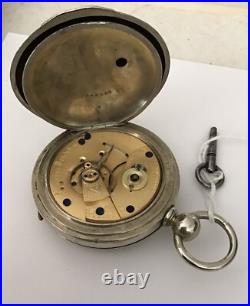 Antique 18 Size Hampden Silveroid Case 11 Jewels Pocket Watch
