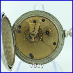 Antique 18 Size Illinois Key Wind Pocket Watch Grade 1 w Fahys Oresilver Case
