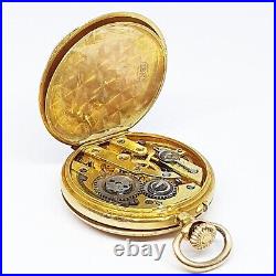 Antique 18kt Gold Savonnette Pocket Watch With Diamonds has a Case 1036