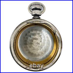 Antique 18s American Watch Co. Coin Edge Pocket Watch Case Sterling Silver USA