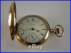 Antique 18s B. W Raymond 17j high grade pocket watch. Gold filled case. Made 1897