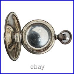 Antique 18s Dueber 4 oz Hunter Pocket Watch Case for Key Wind Coin Silver USA