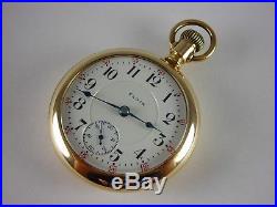 Antique 18s Elgin 349 hi-grade Rail Road pocket watch made 1909. Lovely case
