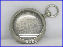 Antique 18s Fahy's Nickel Silver Key Wind Pocket Watch Silverore Pair Case