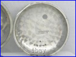 Antique 18s Fahy's Nickel Silver Key Wind Pocket Watch Silverore Pair Case