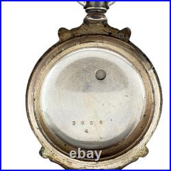 Antique 18s Unbranded Box Hinge Open Face Pocket Watch Case for Key Coin Silver