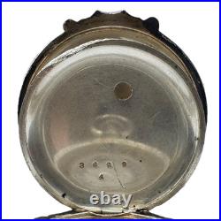 Antique 18s Unbranded Box Hinge Open Face Pocket Watch Case for Key Coin Silver