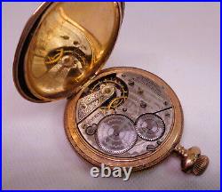 Antique 1901 Waltham 16s Hunter Case 15j Gold Filled Parts / Repair # 10269258