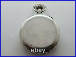 Antique 1905 Swiss Made Solid Silver Pocket Watch+ Oryginal Case Working Rare