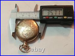 Antique 1907 Hunter Case Pocket Watch 0 Size Working MISSING CRYSTAL