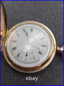 Antique 1910 Elgin Grade 312 Pocket Watch 16s 15j Hunting Case