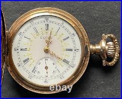 Antique 1911 Elgin Grade 320 Pocket Watch Fancy Dial GF Case Running 0s 7j