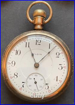 Antique 1912 Elgin Grade 336 Pocket Watch Golf Filled Case Running 18s 17j USA