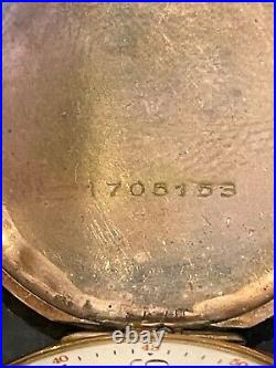 Antique 1912 Elgin Sidewinder, Gr 354, 0S, 15J, Gold Filled Case, Pocket Watch