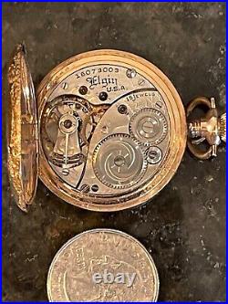 Antique 1912 Elgin Sidewinder, Gr 354, 0S, 15J, Gold Filled Case, Pocket Watch