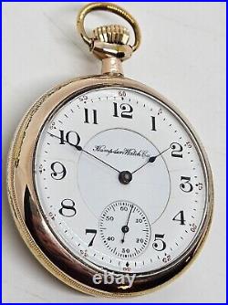 Antique 1912 HAMPDEN 15J Gents'Exhibition Back' Saleman's Sample Pocket Watch