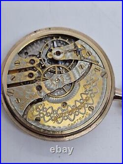 Antique 1912 HAMPDEN 15J Gents'Exhibition Back' Saleman's Sample Pocket Watch