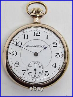 Antique 1912 HAMPDEN 15J Gents'Exhibition Back' Saleman's Sample Pocket Watch