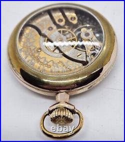 Antique 1912 HAMPDEN 15J Gents'Exhibition Back' Saleman's Sample Pocket Watch