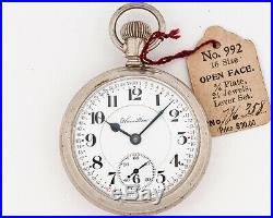 Antique 1912 Hamilton 16s 21j Adj. 992 Pocket Watch with Exhibition Case! Running