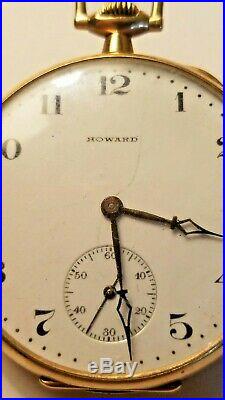 Antique 1913 E. Howard Boston 17 Jewel Pocket Watch Keystone Gold Filled Case