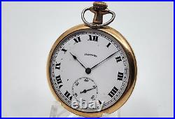 Antique 1916 Illinois Grade 401 Pocket Watch Running GF Case 12s 17j USA