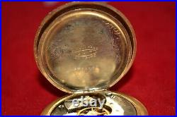 Antique 1918 ELGIN Gold Filled Engraved 6s Hunter Case 286 POCKET WATCH Runs