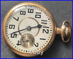 Antique 1919 Hamilton Grade 975 Pocket Watch Ticks Parts GF Case 16s 17j USA