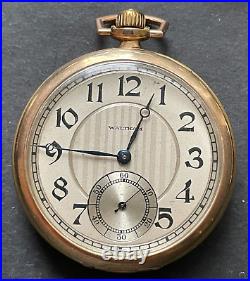 Antique 1926 Waltham Model 1894 220 Pocket Watch Running GF Case Dial 12s 15j