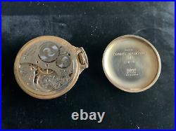 Antique 21 Jewels 10kGF Display Case Pocket Watch Hamilton 992-B Railway Special